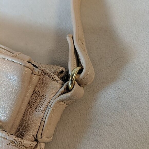 Juicy Couture Pink Beige Cream Shoulder Purse Bag wallet pouch insert Gold Y2K - Picture 15 of 16